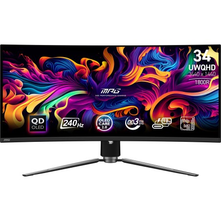 MSI MPG 341CQPX QD-OLED 34" UltraWide 3440 x 1440 Monitor - 240Hz HDMI/DisplayPort/USB-C - Immersive Gaming Experience!